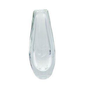 Mid-Century Scandinavian Art Glass Vase with Etched Ship